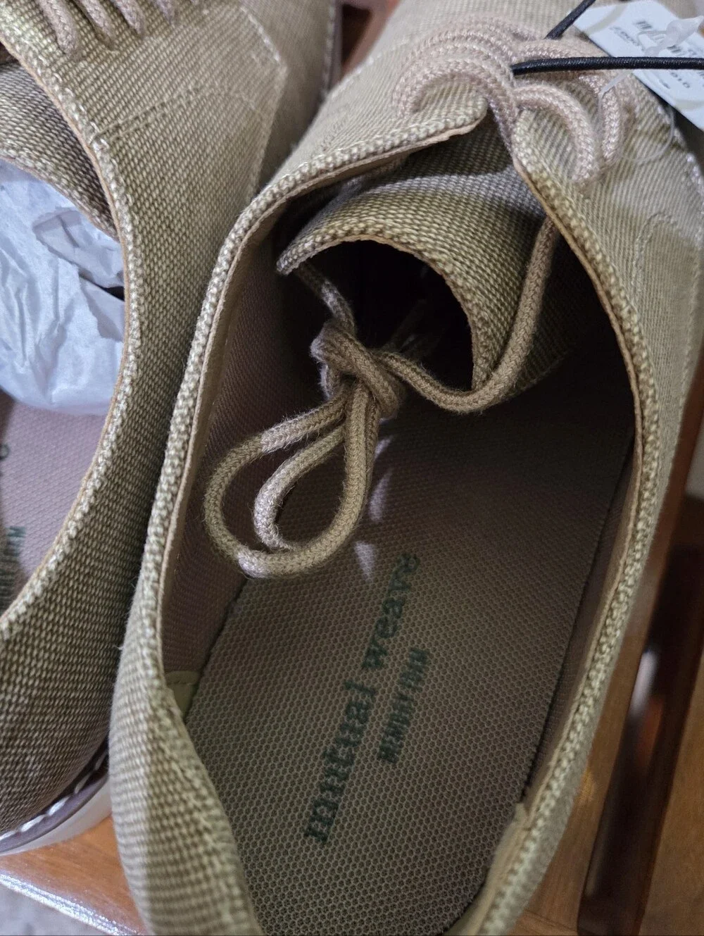 Mutual Weave Men's Porter Sand Canvas Derby Shoes Size 9.5